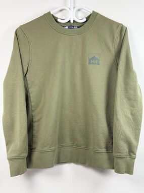 Helly Hansen Creneck sweatshirt men size Small kaki green